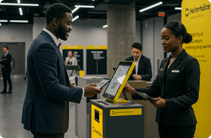 Verification at event kiosk