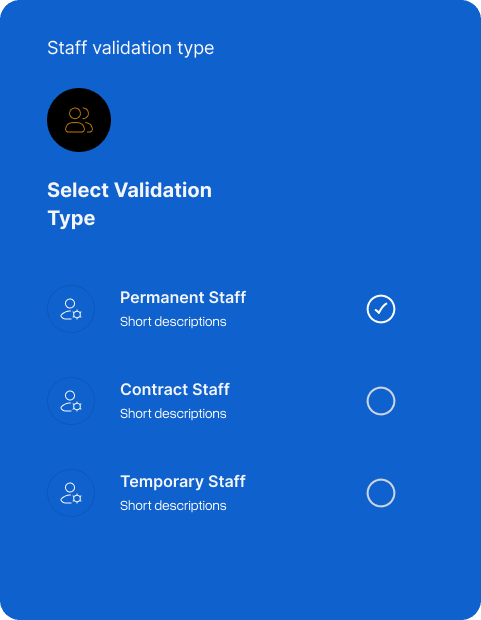 Choose Staff Type